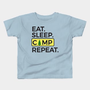 Eat Sleep Camp Repeat Kids T-Shirt